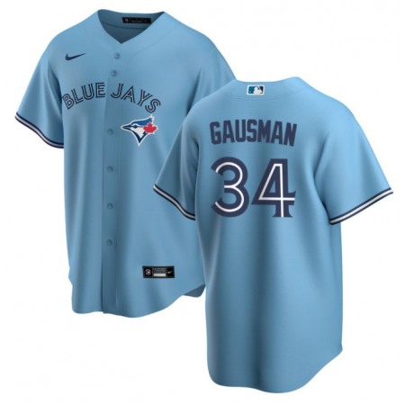 Men's Toronto Blue Jays #34 Kevin Gausman Light Blue Cool Base Stitched Jersey