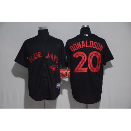 Toronto Blue Jays #20 Josh Donaldson Black Strip Stitched MLB Jersey