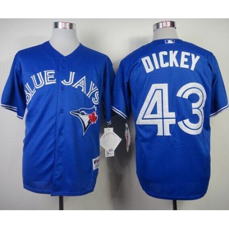 Blue Jays #43 R.A. Dickey Blue Alternate Cool Base Stitched MLB Jersey