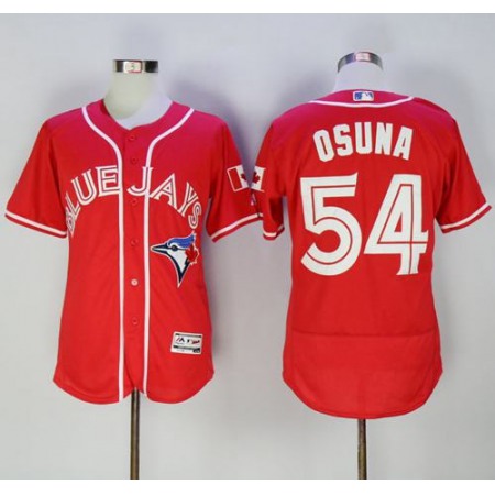 Blue Jays #54 Roberto Osuna Red Flexbase Authentic Collection Canada Day Stitched MLB Jersey