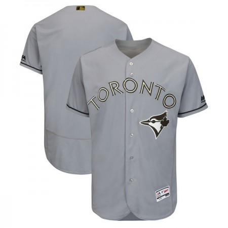 Men's Toronto Blue Jays Blank Gray 2018 Memorial Day Flexbase Stitched MLB Jersey