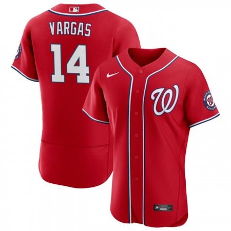 Men's Washington Nationals #14 ildemaro Vargas Red Flex Base Stitched MLB Jersey