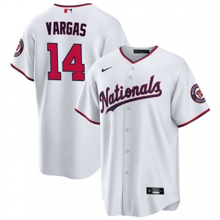 Men's Washington Nationals #14 ildemaro Vargas White Cool Base Stitched Baseball Jersey