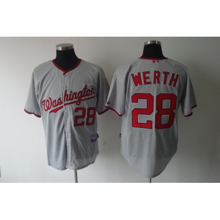 Nationals #28 Jayson Werth Grey Stitched MLB Jersey