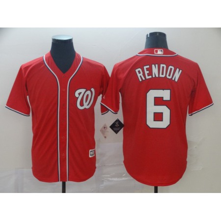 Men's Washington Nationals #6 Anthony Rendon Majestic Red 2019 Cool Base Stitched MLB Jersey