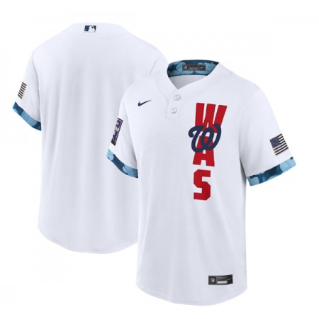 Men's Washington Nationals Blank 2021 White All-Star Cool Base Stitched MLB Jersey