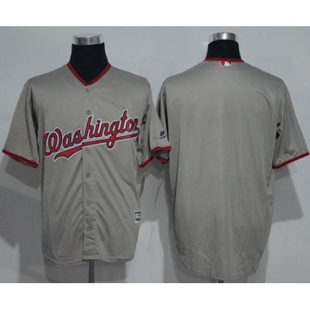 Nationals Blank Grey New Cool Base Stitched MLB Jersey