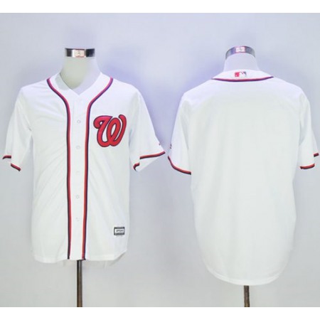 Nationals Blank White New Cool Base Stitched MLB Jersey