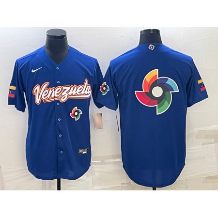 Men's Venezuela Baseball 2023 Royal World Baseball Big Logo With Patch Classic Stitched Jersey