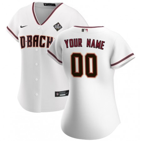 Women's Arizona Diamondbacks ACTIVE Player Custom White 2023 World Series Home Stitched Baseball Jersey(Run Small)
