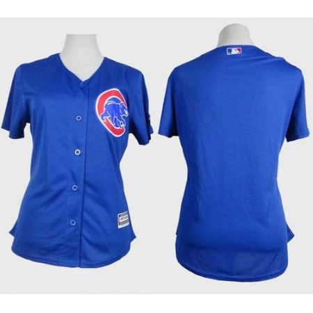 Cubs Blank Blue Alternate Women's Stitched MLB Jersey