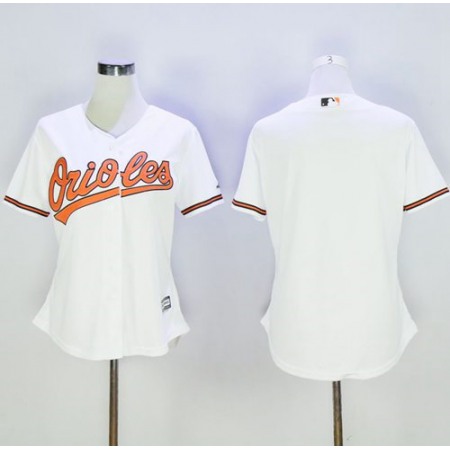 Orioles Blank White Women's Home Stitched MLB Jersey
