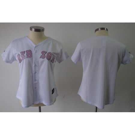 Red Sox Blank White Women's Fashion Stitched MLB Jersey