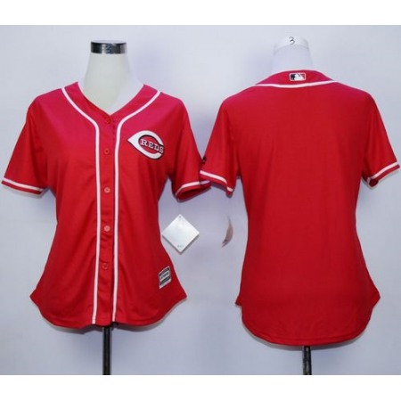 Reds Blank Red Alternate Cool Base Women's Stitched MLB Jersey