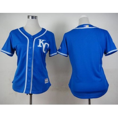 Royals Blank Blue Alternate 2 Women's Stitched MLB Jersey