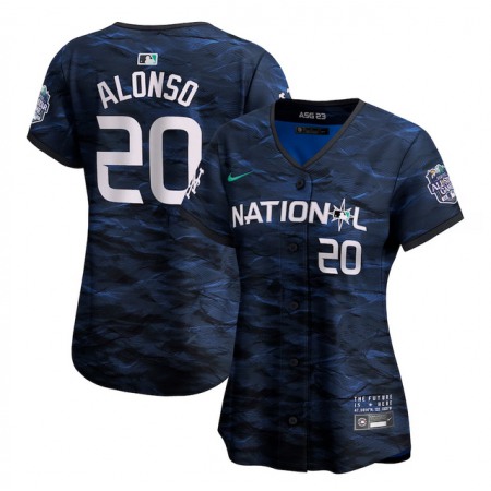 Women's New York Mets #20 Pete Alonso Royal 2023 All-star Stitched Baseball Jersey(Run Small)