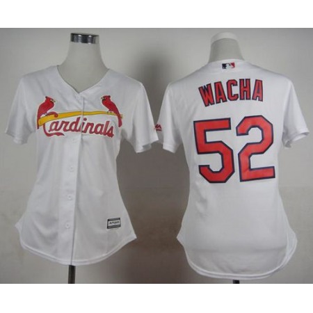 Cardinals #52 Michael Wacha White Home Women's Stitched MLB Jersey