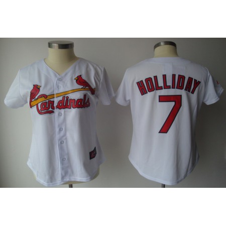 Cardinals #7 Matt Holliday White Women's Fashion Stitched MLB Jersey