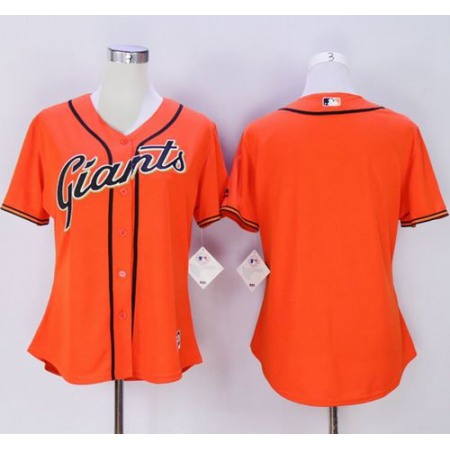 Giants Blank Orange Women's Alternate Stitched MLB Jersey