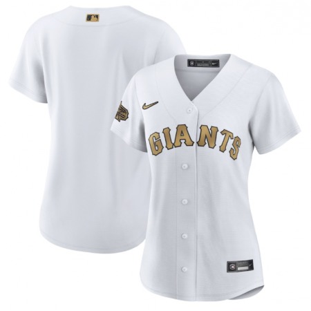 Women's San Francisco Giants Blank 2022 All-Star White Stitched Baseball Jersey(Run Small)