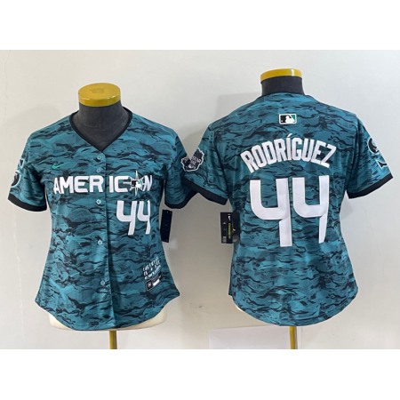 Women's Seattle Mariners #44 Julio Rodriguez Teal 2023 All-star Stitched Baseball Jersey(Run Small)