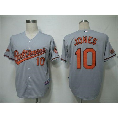 Orioles #10 Adam Jones Grey Cool Base Stitched Youth MLB Jersey