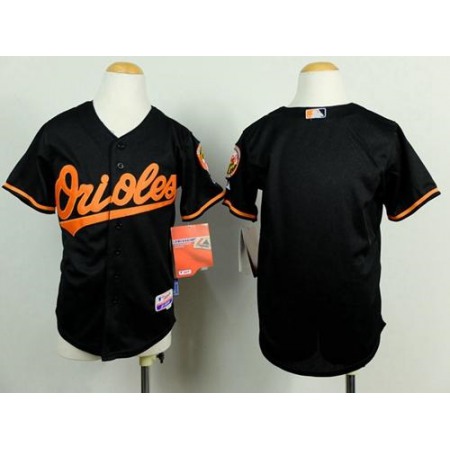 Orioles Blank Black Cool Base Stitched Youth MLB Jersey