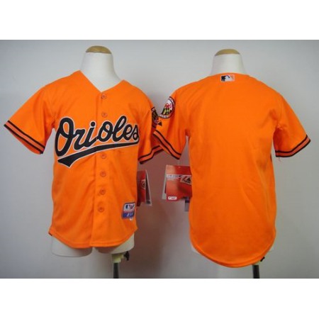 Orioles Blank Orange Cool Base Stitched Youth MLB Jersey