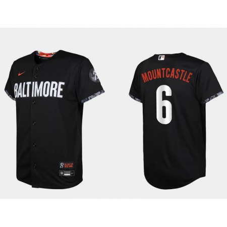 Youth Baltimore Orioles #6 Ryan Mountcastle Black 2023 City Connect Stitched Baseball Jersey