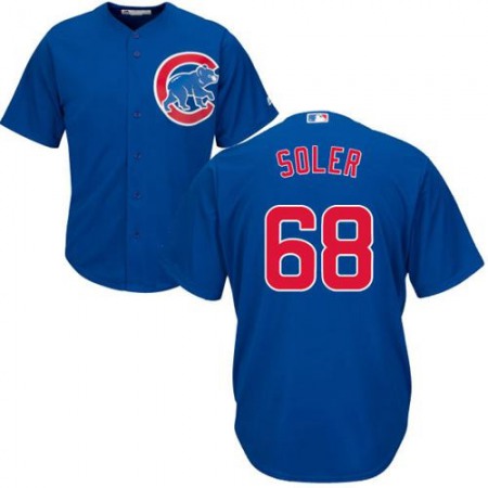 Cubs #68 Jorge Soler Blue Alternate Stitched Youth MLB Jersey