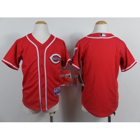 Reds Blank Red Cool Base Stitched Youth MLB Jersey
