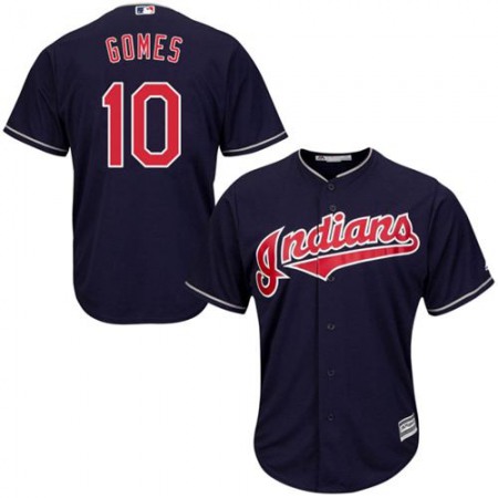 indians #10 Yan Gomes Navy Blue Alternate Stitched Youth MLB Jersey