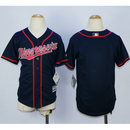 Twins Blank Navy Blue Cool Base Stitched Youth MLB Jersey
