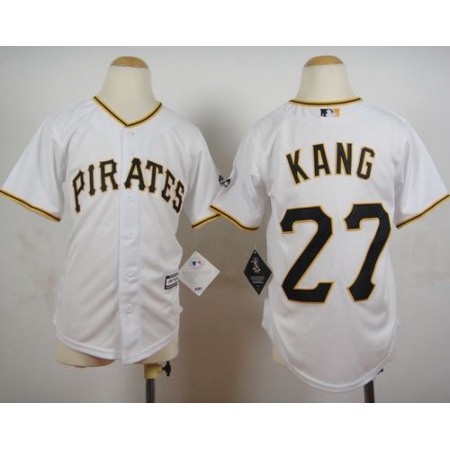 Pirates #27 Jung-ho Kang White Cool Base Stitched Youth MLB Jersey