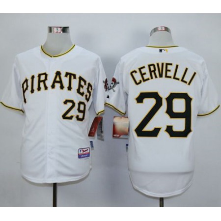 Pirates #29 Francisco Cervelli White Cool Base Stitched Youth MLB Jersey