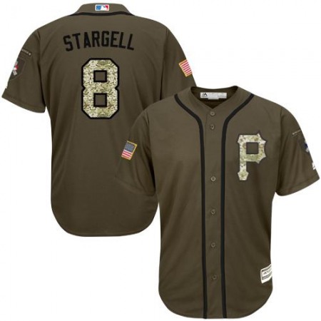Pirates #8 Willie Stargell Green Salute to Service Stitched Youth MLB Jersey