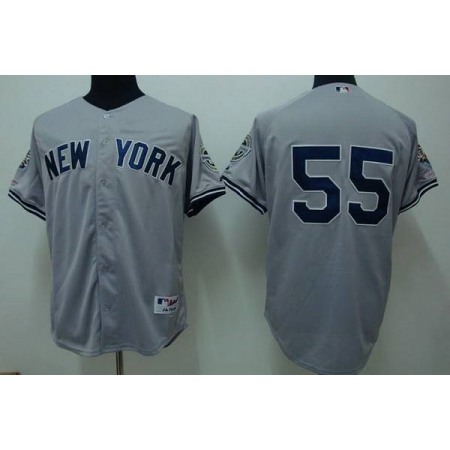 Yankees #55 Hideki Matsui Stitched Grey Youth MLB Jersey