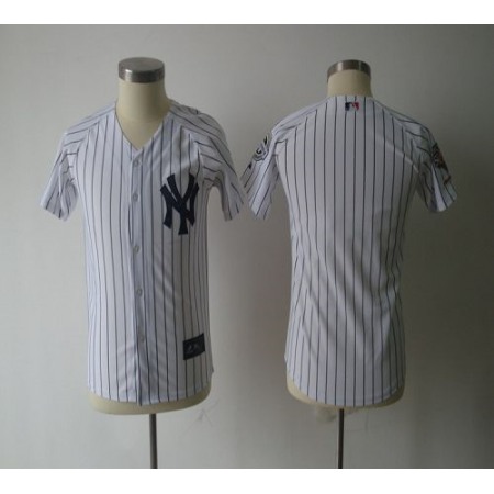 Yankees Blank White Stitched Youth MLB Jersey