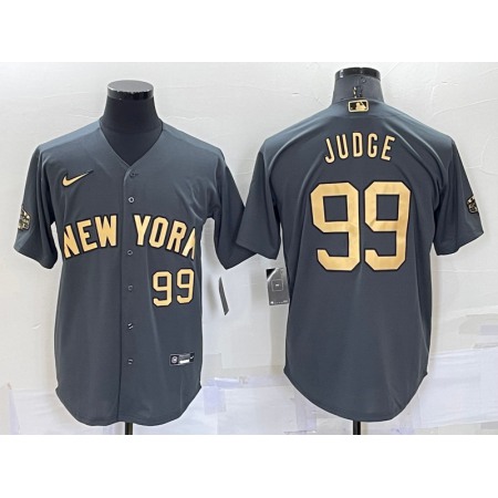 Youth New York Yankees #99 Aaron Judge 2022 All-Star Charcoal Stitched Jersey