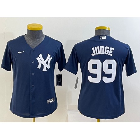 Youth New York Yankees #99 Aaron Judge Navy Stitched Baseball Jersey