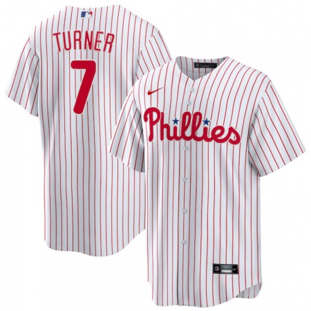 Youth Philadelphia Phillies #7 Trea Turner White Cool Base Stitched Baseball Jersey