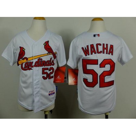 Cardinals #52 Michael Wacha White Cool Base Stitched Youth MLB Jersey