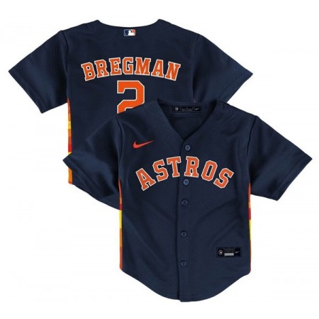 Toddler Houston Astros #2 Alex Bregman Navy Stitched Baseball Jersey