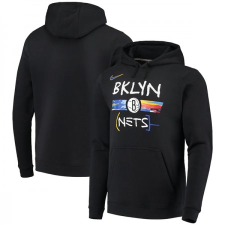 Men's Brooklyn Nets 2021 Black City Edition Story Club Pullover Hoodie