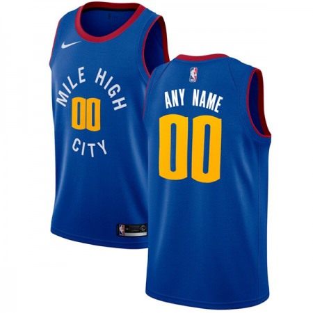 Men's Denver Nuggets Blue Customized Stitched NBA Jersey