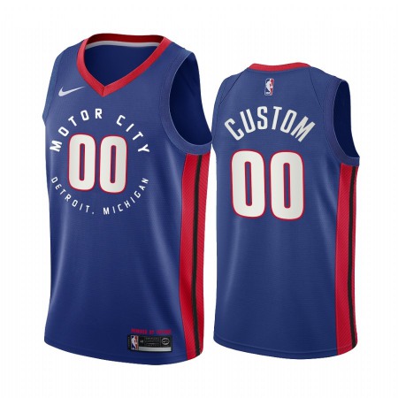 Men's Detroit Pistons 2020 Blue City Edition Customized Stitched NBA Jersey