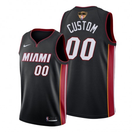 Men's Miami Heat Black Customized 20202 Finals Bound Icon Edition Stitched Jersey
