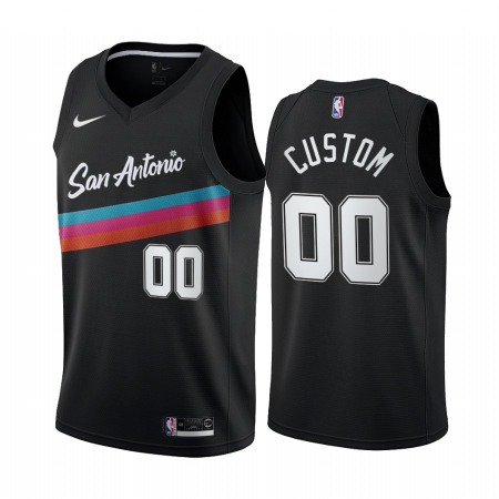 Men's San Antonio Spurs 2020 Black City Edition Customized Stitched NBA Jersey