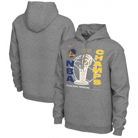 Men's Golden State Warriors 2021-2022 Grey NBA Finals Champions Locker Room Pullover Hoodie