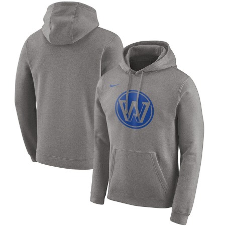Men's Golden State Warriors Heather Gray City Edition Logo Essential Pullover Hoodie